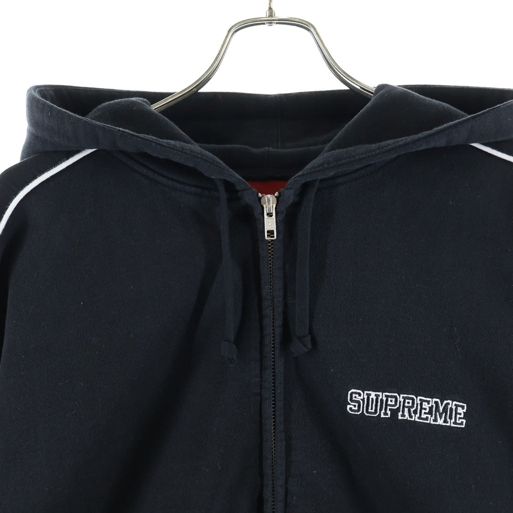 SUPREME(シュプリーム) 24AW State Zip Up Hooded Sweatshirt スケートジップアップフーデッドスウェットシャツ ブラック