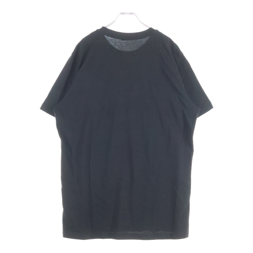 MONCLER(モンクレール) フロッキーロゴ フロントワッペン 半袖Tシャツカットソー ブラック H20918C00025