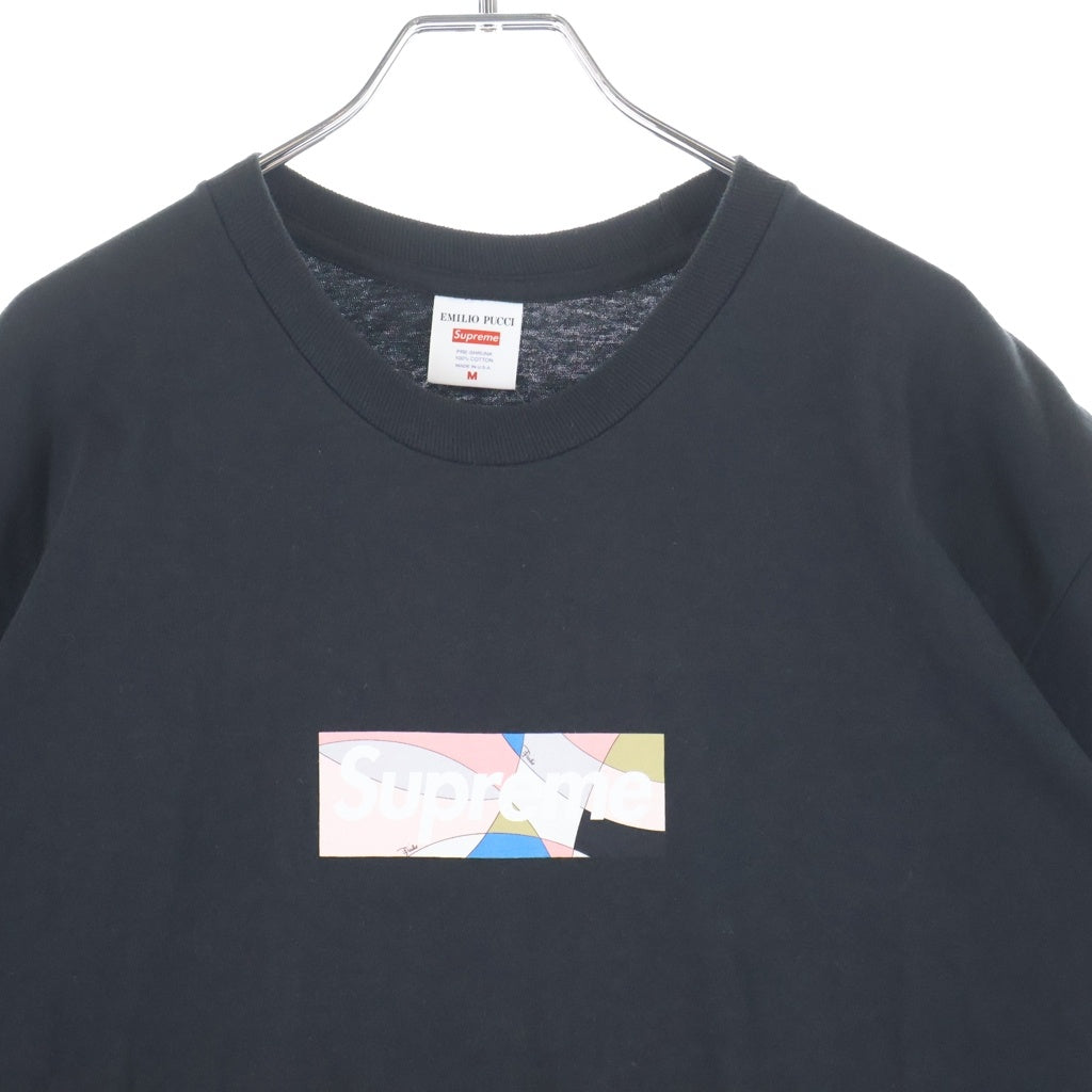 SUPREME(シュプリーム) 21SS Emilio Pucci Box Logo Tee エミリオ プッチ ボックスロゴ 半袖Tシャツカットソー ブラック