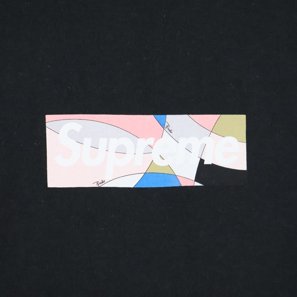 SUPREME(シュプリーム) 21SS Emilio Pucci Box Logo Tee エミリオ プッチ ボックスロゴ 半袖Tシャツカットソー ブラック