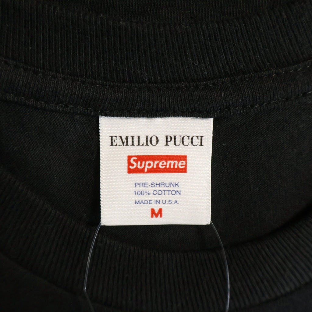 SUPREME(シュプリーム) 21SS Emilio Pucci Box Logo Tee エミリオ プッチ ボックスロゴ 半袖Tシャツカットソー ブラック