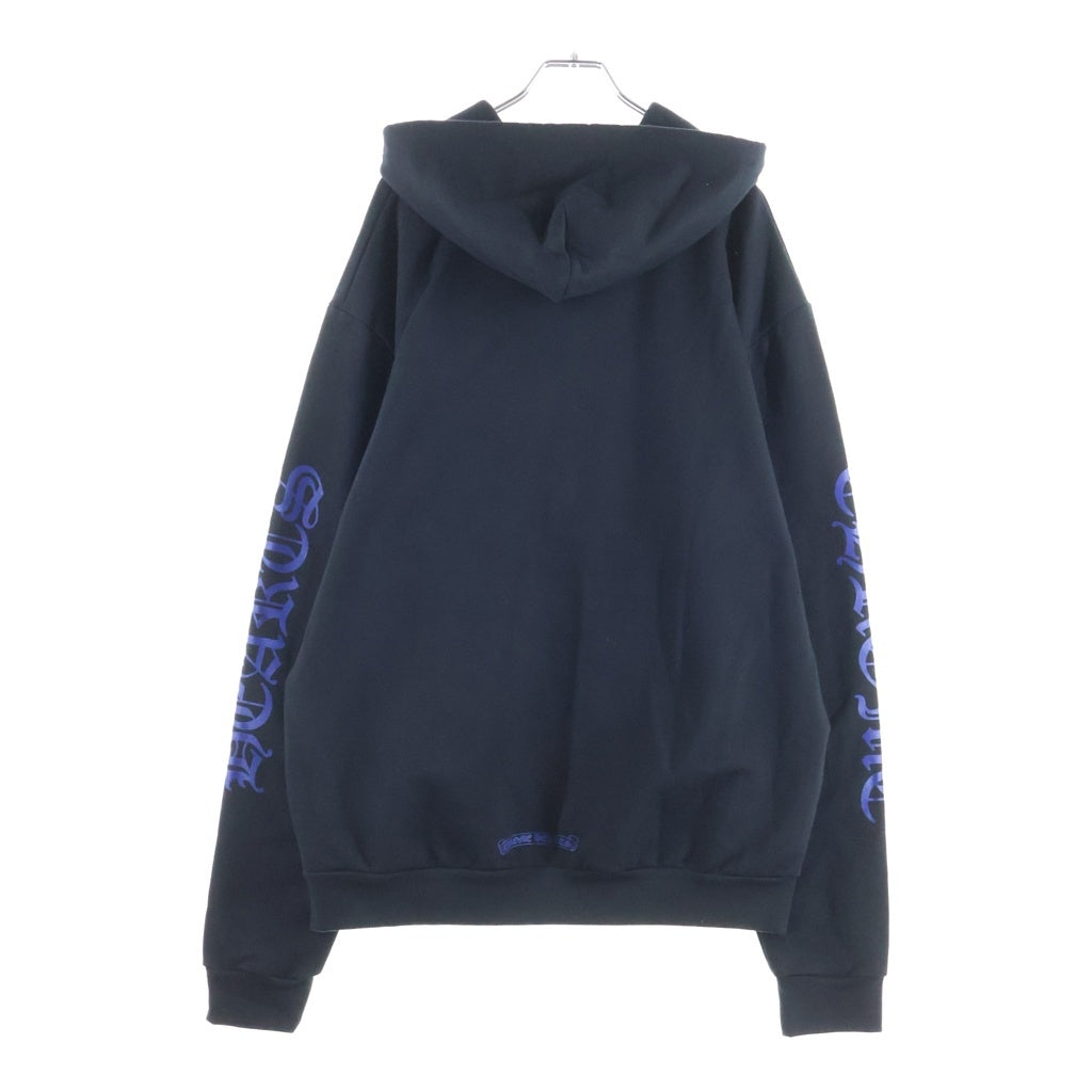 CHROME HEARTS(クロムハーツ) VERTICAL LOGO PULLOVER HOODIE ヴァーティカルロゴ プルオーバーパーカー フーディー ブラック/ブルー