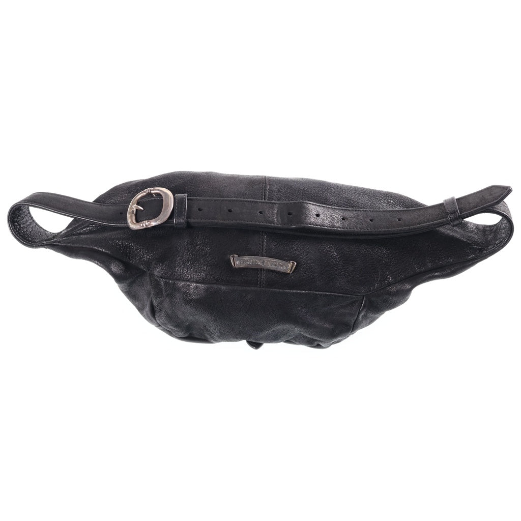 CHROME HEARTS(クロムハーツ) #1 SNAT PACK スナットパック ラージ デストロイレザー ダガージップ ガンスリンガーベルト レザーウエストバッグ ブラック