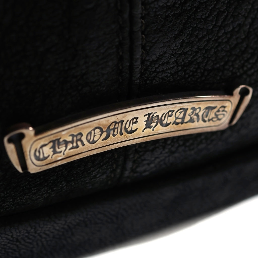 CHROME HEARTS(クロムハーツ) #1 SNAT PACK スナットパック ラージ デストロイレザー ダガージップ ガンスリンガーベルト レザーウエストバッグ ブラック
