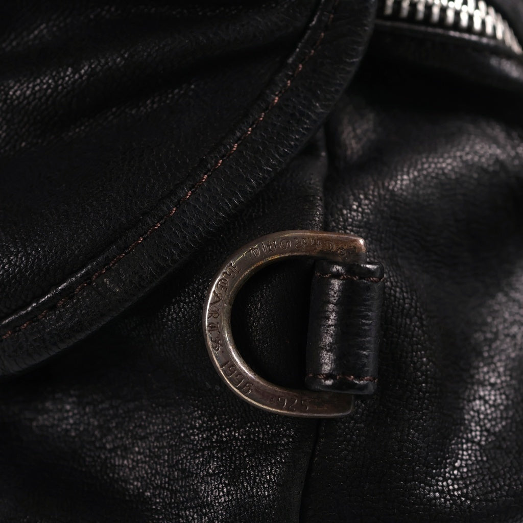 CHROME HEARTS(クロムハーツ) #1 SNAT PACK スナットパック ラージ デストロイレザー ダガージップ ガンスリンガーベルト レザーウエストバッグ ブラック