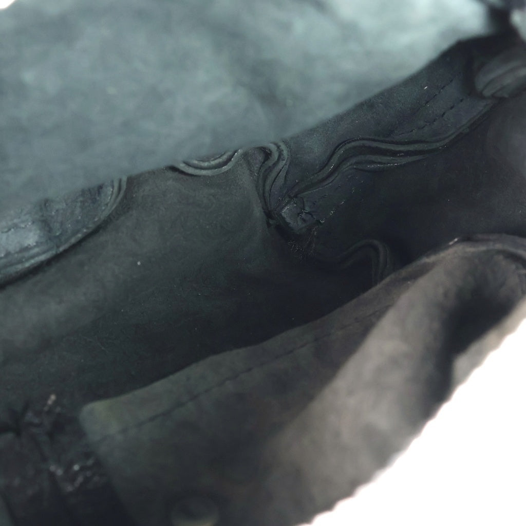 CHROME HEARTS(クロムハーツ) #1 SNAT PACK スナットパック ラージ デストロイレザー ダガージップ ガンスリンガーベルト レザーウエストバッグ ブラック