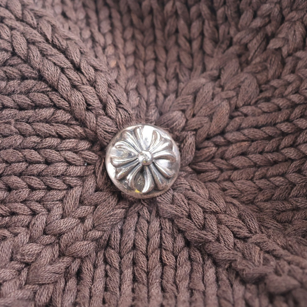 CHROME HEARTS(クロムハーツ) OLD BEANIE CROSS PATCH オールド クロスパッチ付き ビーニー ニット帽子 ブラック