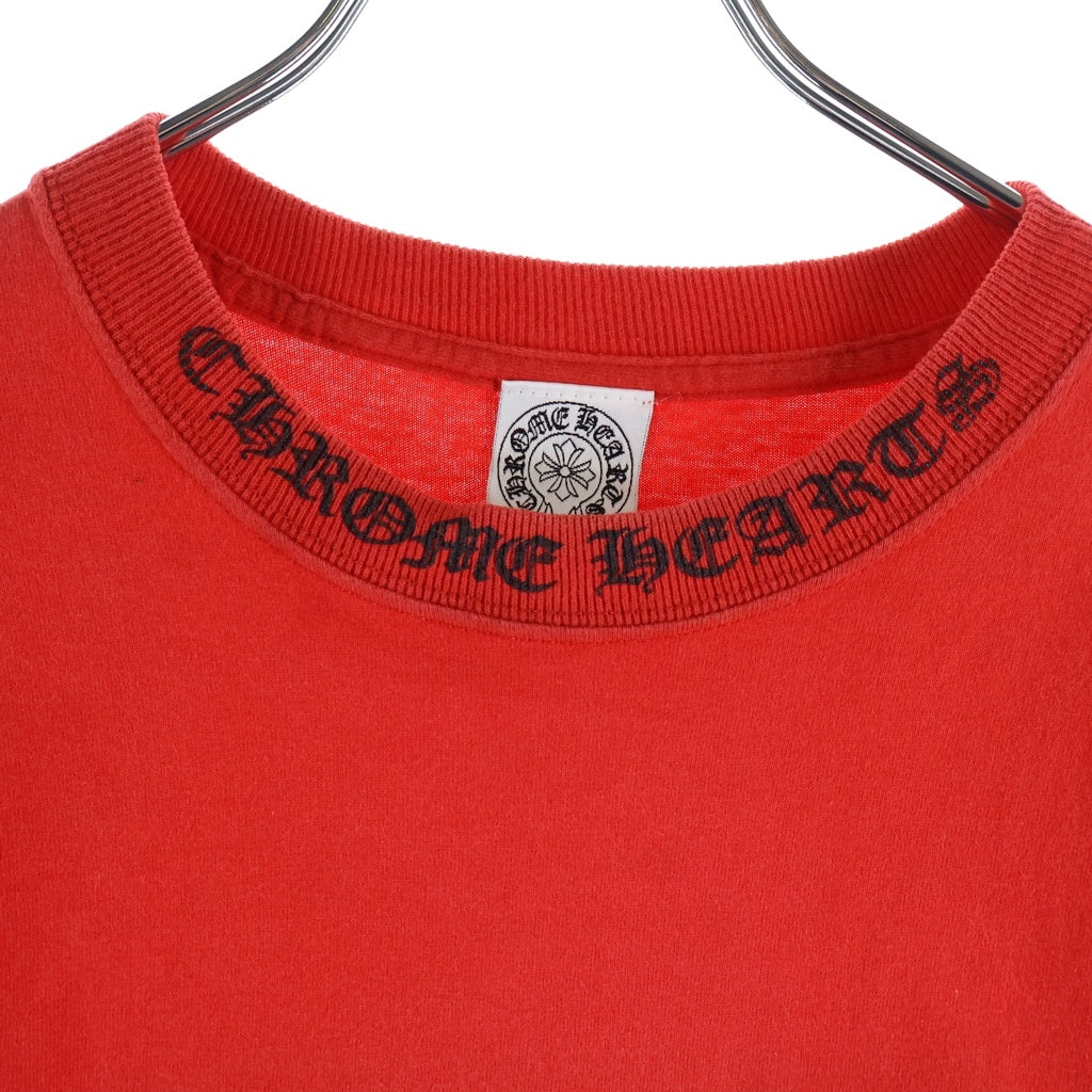 CHROME HEARTS(クロムハーツ) OLD BACK SCRL ARM S/S TEE オールド バックスクロール CHアームプリント半袖Tシャツ レッド