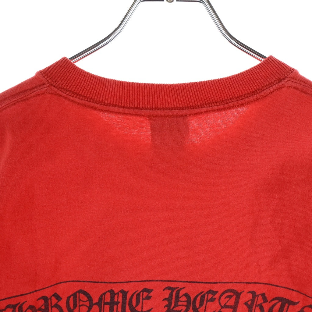 CHROME HEARTS(クロムハーツ) OLD BACK SCRL ARM S/S TEE オールド バックスクロール CHアームプリント半袖Tシャツ レッド
