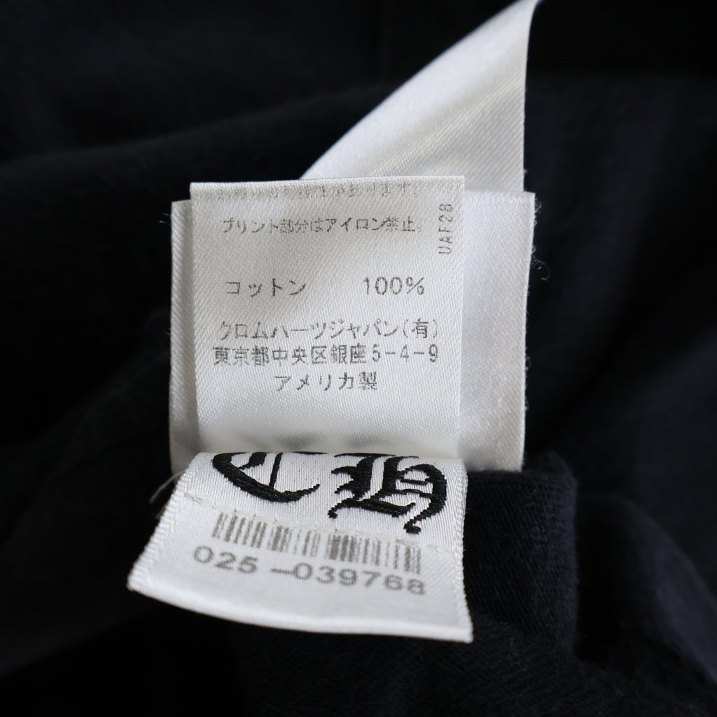 CHROME HEARTS(クロムハーツ) BACK CH LOGO L/S TEE バックアーチロゴプリント長袖Tシャツ カットソー ブラック
