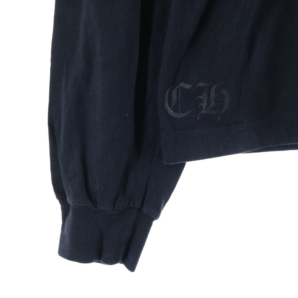 CHROME HEARTS(クロムハーツ) BACK CH LOGO L/S TEE バックアーチロゴプリント長袖Tシャツ カットソー ブラック