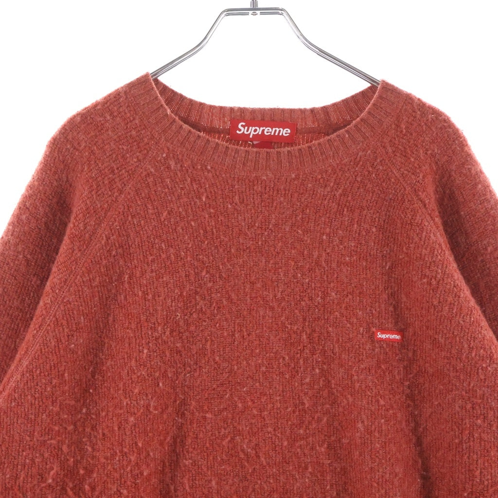 SUPREME(シュプリーム) 24AW Terry Small Box Sweater スモールボックスロゴ クルーネックセーター レッド