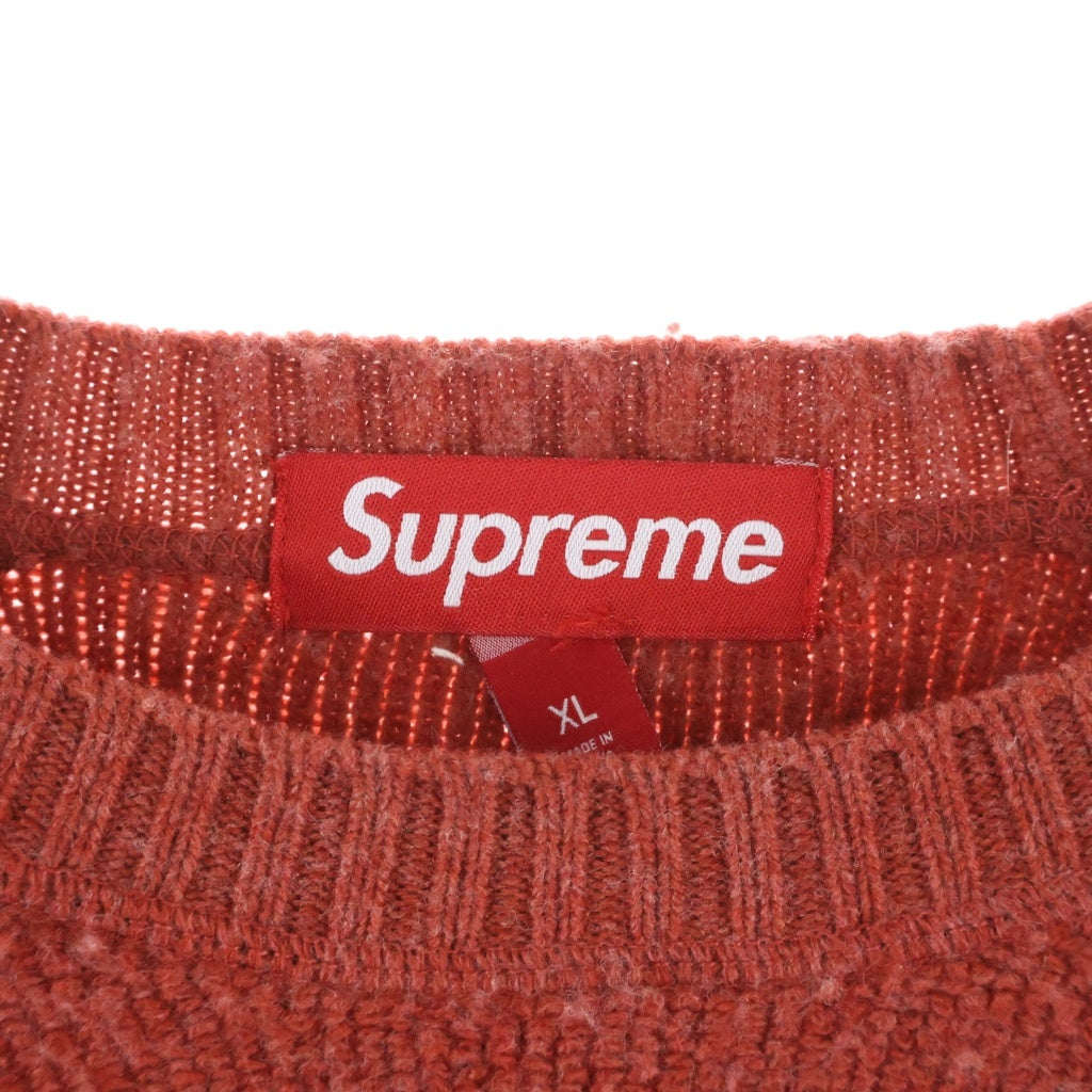 SUPREME(シュプリーム) 24AW Terry Small Box Sweater スモールボックスロゴ クルーネックセーター レッド