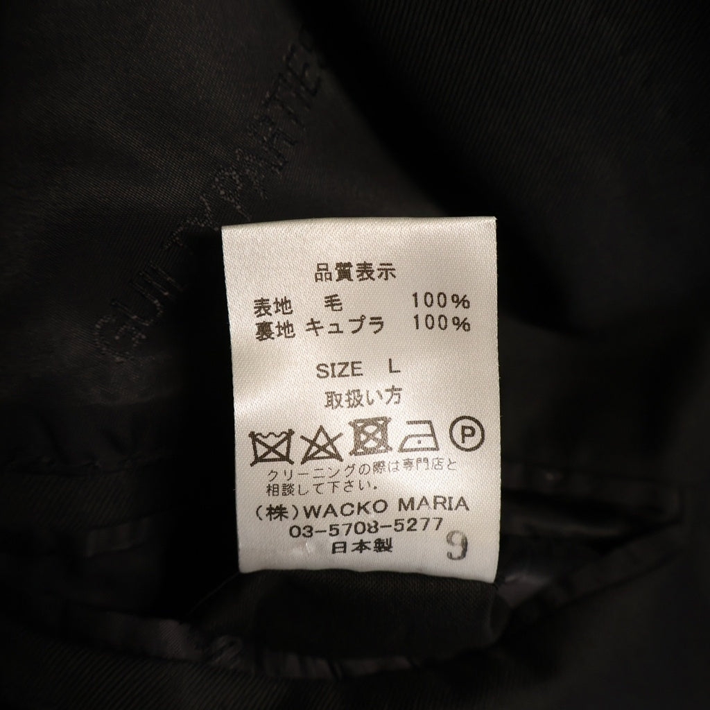 WACKO MARIA(ワコマリア) ×LORO PIANA ロロピアーナ 2Bテーラードジャケット スラックス セットアップスーツ ブラック