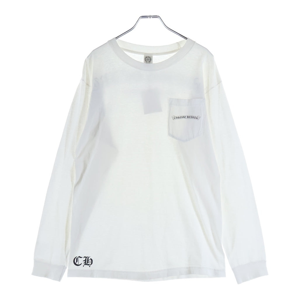 CHROME HEARTS(クロムハーツ) ARCH LOGO YOU L/S Tee アーチロゴ FUCK YOUプリント 長袖Tシャツカットソー ホワイト