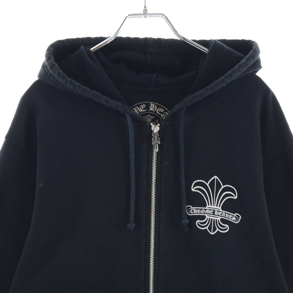 CHROME HEARTS(クロムハーツ) BS FLEUR SWTSHRT HD ZIP BSフレア ジップアップパーカー ブラック