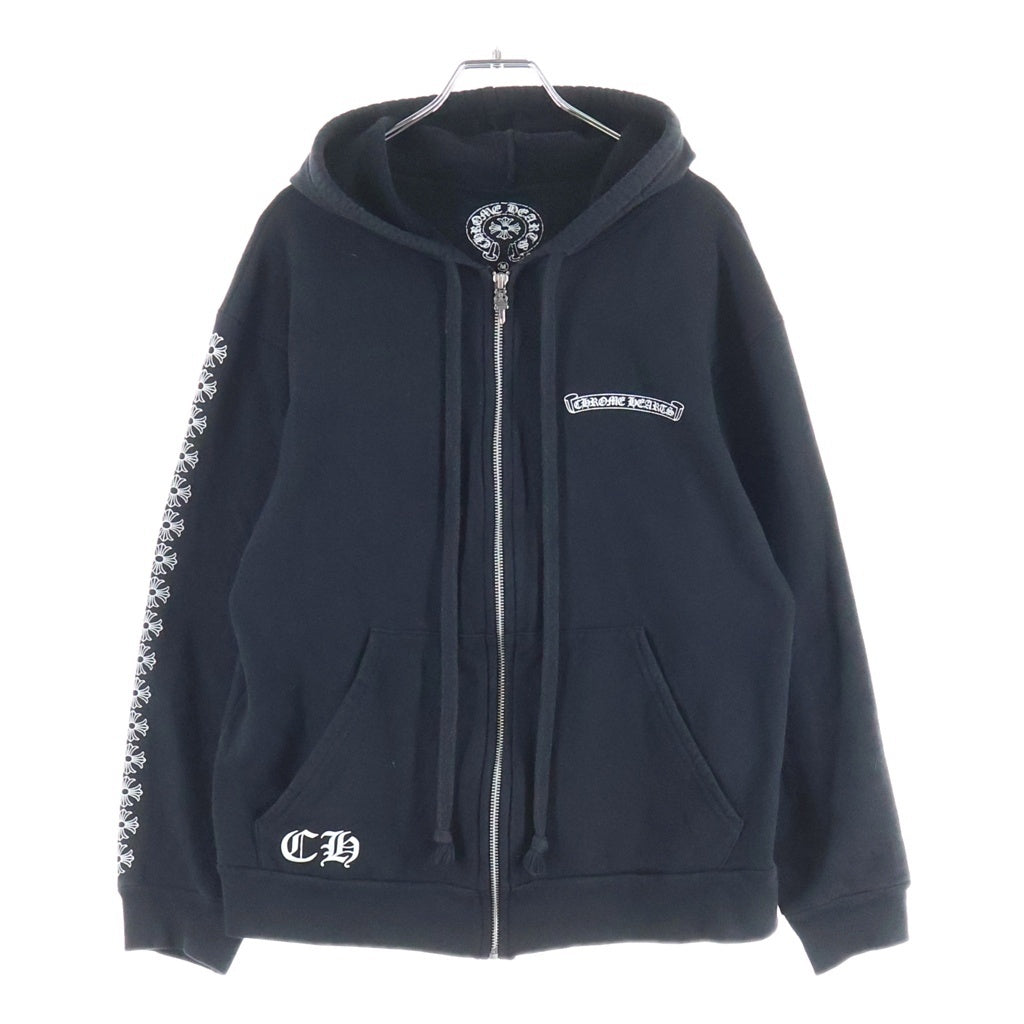 CHROME HEARTS(クロムハーツ) MADE IN HOLLYWOOD SWTSHRT HD ZIP メイドインハリウッド ジップアップパーカー ブラック