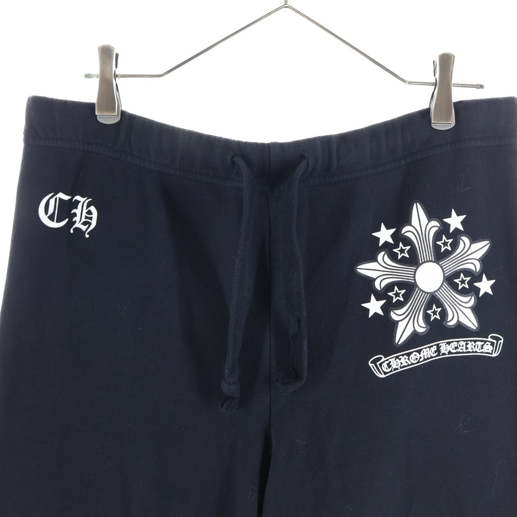 CHROME HEARTS(クロムハーツ) STAR CH CROSS SWTPANTS スターCHクロスプリント スウェットパンツ ブラック
