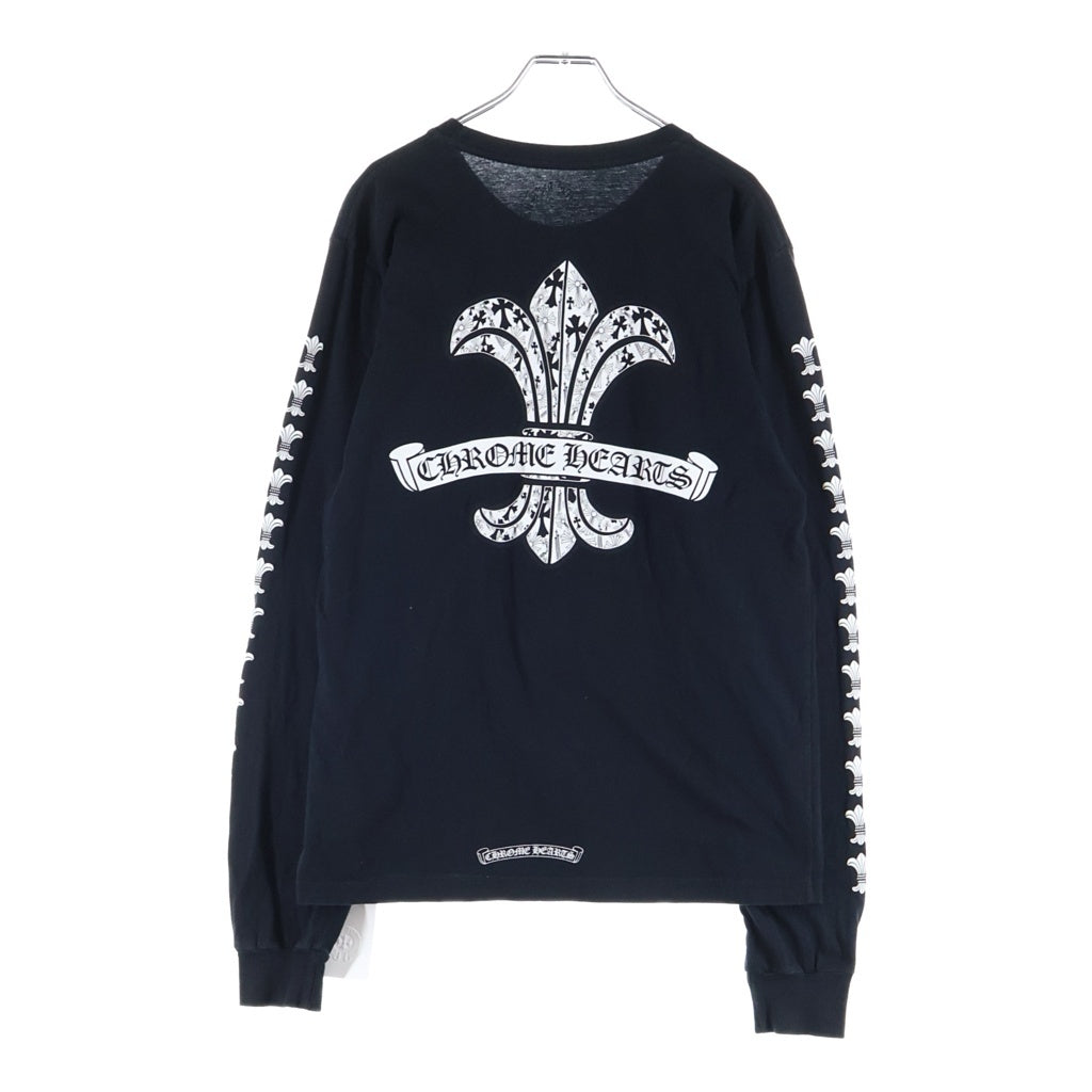 CHROME HEARTS(クロムハーツ) BS FLEUR L/S Tee BSフレアプリント 長袖Tシャツカットソー ブラック