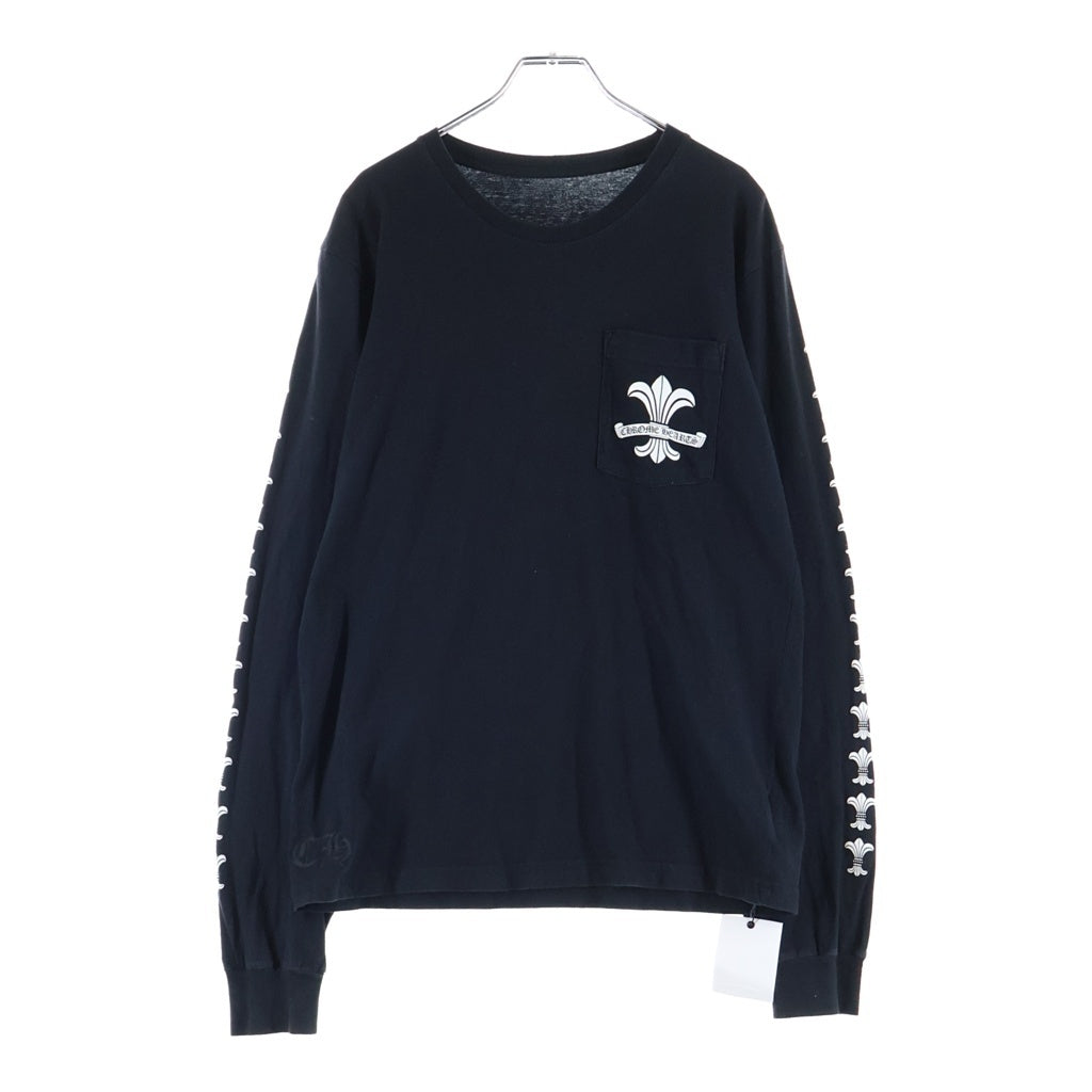 CHROME HEARTS(クロムハーツ) BS FLEUR L/S Tee BSフレアプリント 長袖Tシャツカットソー ブラック