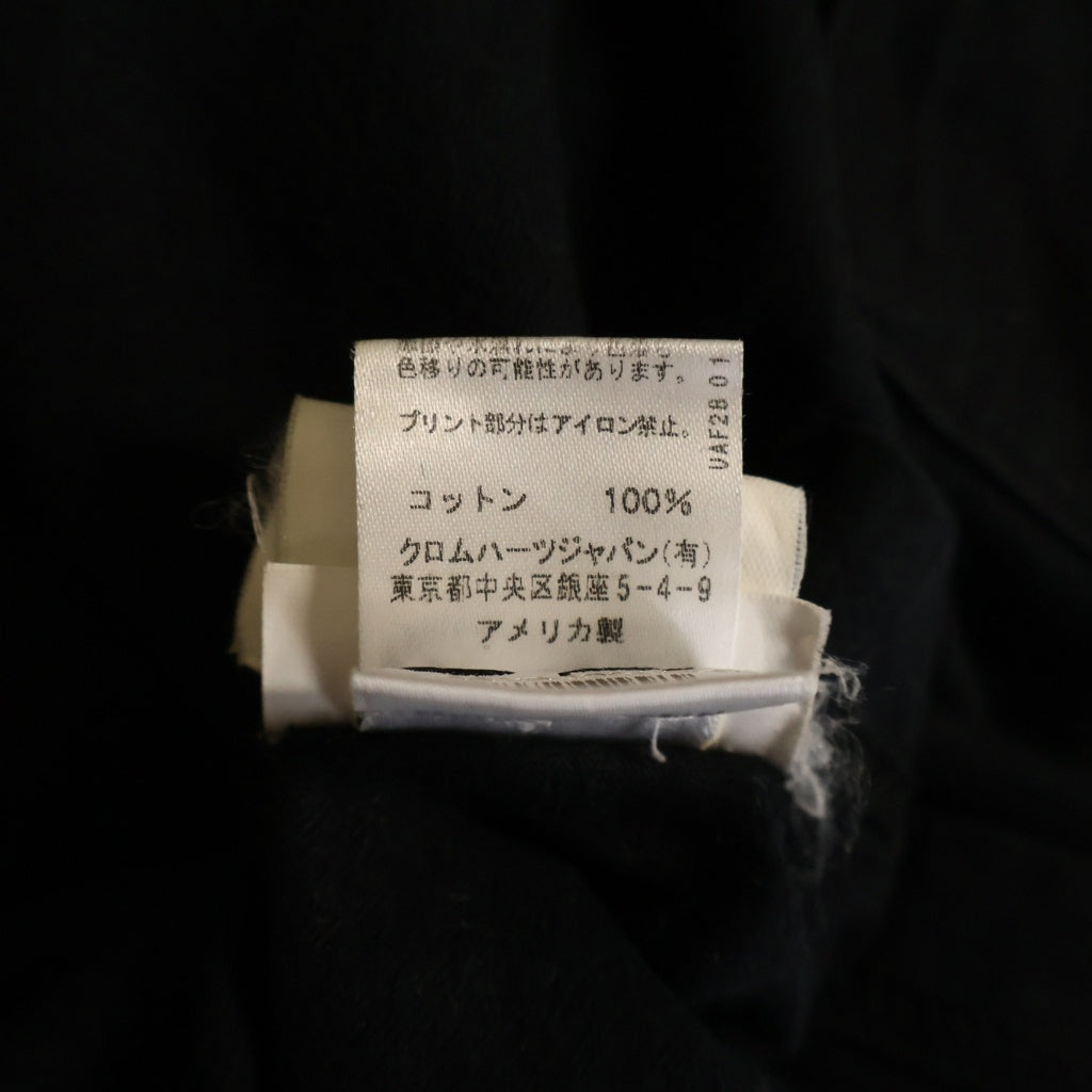 CHROME HEARTS(クロムハーツ) Vertical Logo L/S バーティカルロゴプリント 長袖Tシャツカットソー ブラック/ピンク