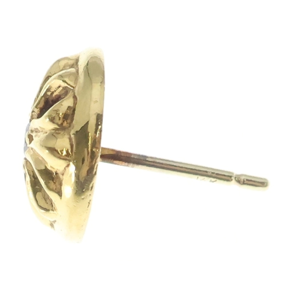 CHROME HEARTS(クロムハーツ) 22K STD CRSBL 1DIA クロスボール スタッドピアス 1ダイヤ ゴールド BCA023