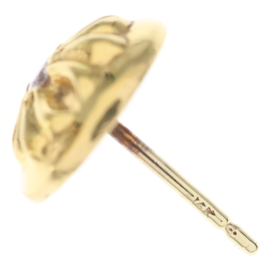 CHROME HEARTS(クロムハーツ) 22K STD CRSBL 1DIA クロスボール スタッドピアス 1ダイヤ ゴールド BCA023