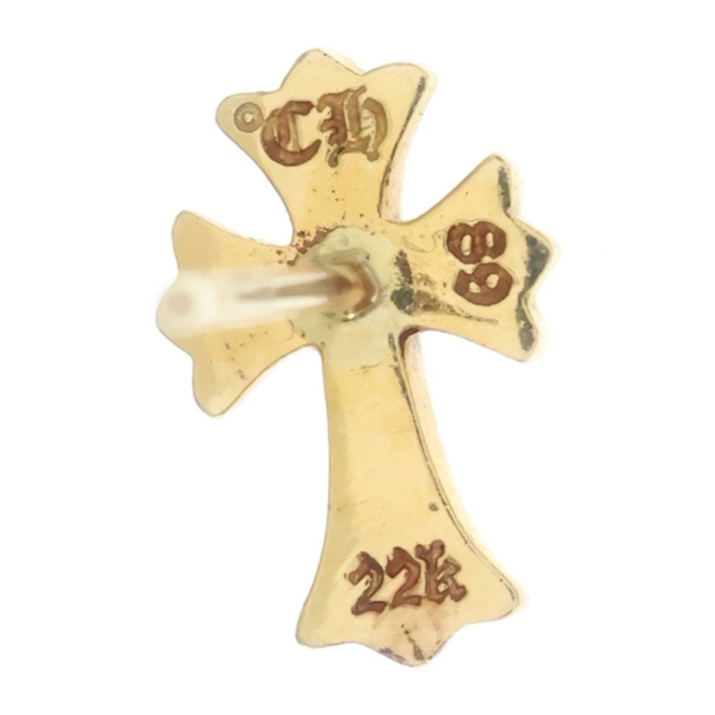 CHROME HEARTS(クロムハーツ) 22K CH CRS 2 FAT P/DIA CHクロス ファットスタッドピアス PAVEダイヤ ゴールド レディース