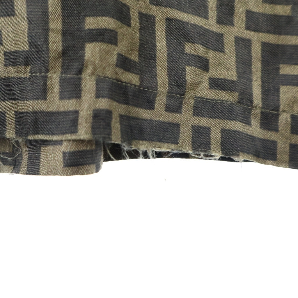 FENDI(フェンディ) Logo Silk Pants ロゴシルクパンツ ブラウン FB0416 A4JK