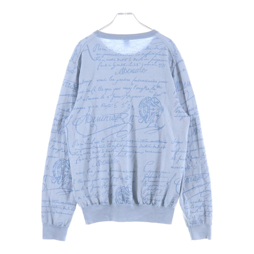 Berluti(ベルルッティ) スクリット クルーネック セーター ブルー R26KRL198YWBG