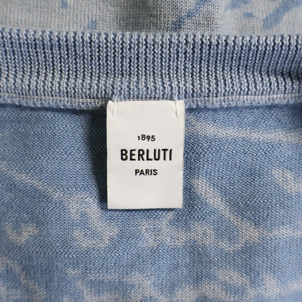 Berluti(ベルルッティ) スクリット クルーネック セーター ブルー R26KRL198YWBG