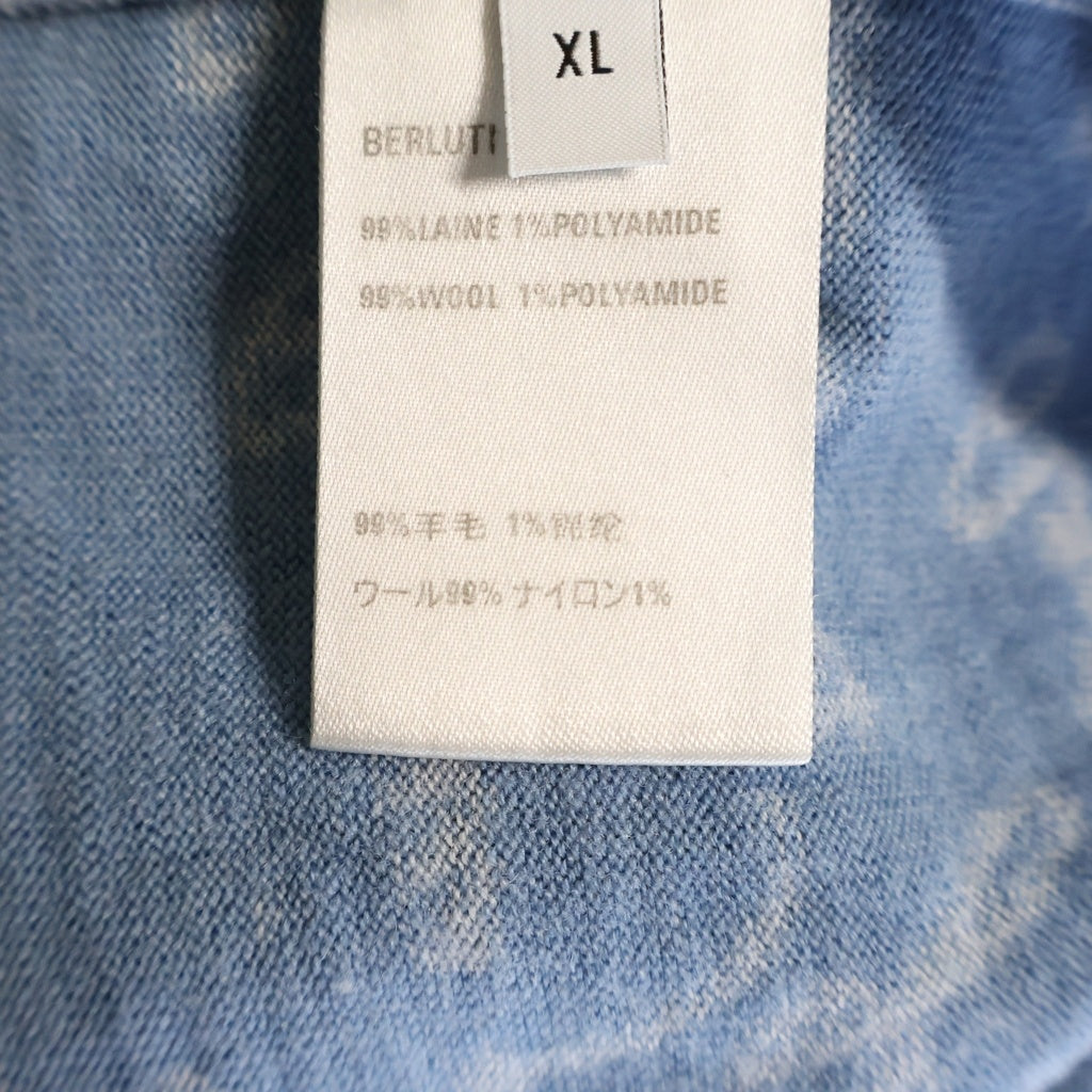 Berluti(ベルルッティ) スクリット クルーネック セーター ブルー R26KRL198YWBG