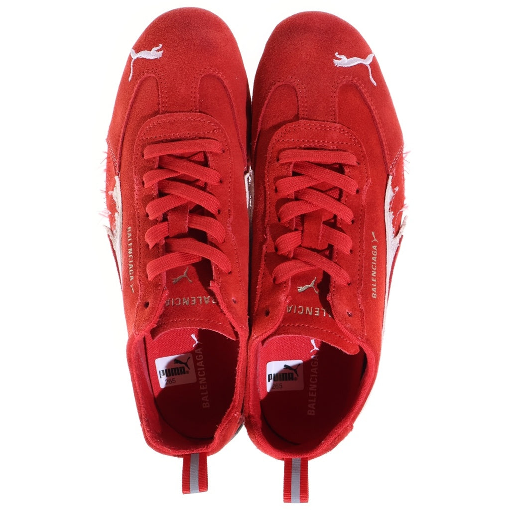 BALENCIAGA(バレンシアガ) ×Puma Speedcat Suede Distressed スピードキャット スエード ディストレスト ローカットスニーカー レッド 41 406519-03