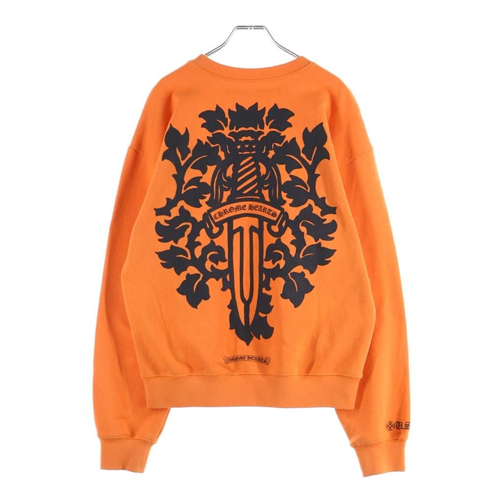 CHROME HEARTS(クロムハーツ) Dagger SWTSHRT バックダガープリント スウェットトレーナー オレンジ