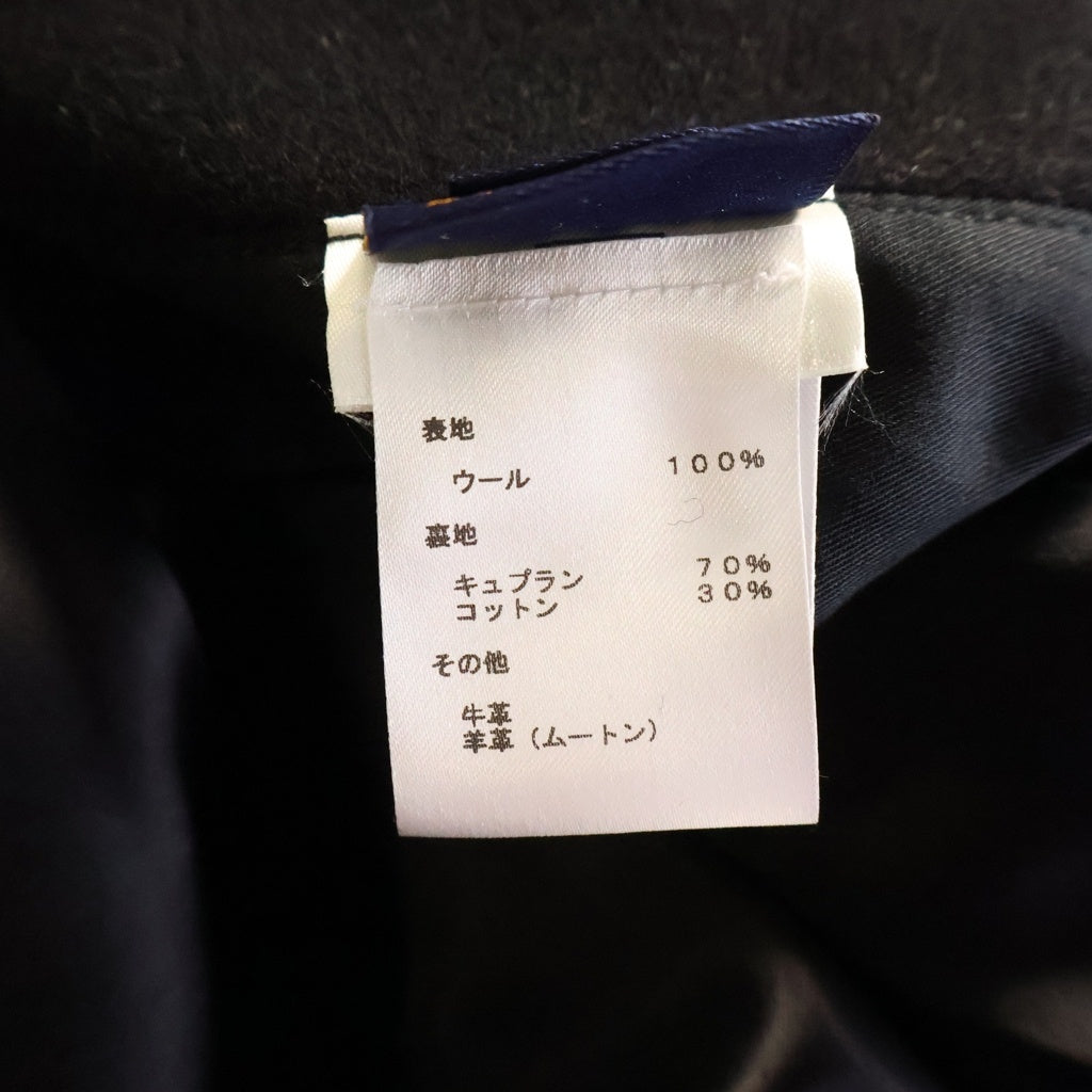 LOUIS VUITTON(ルイヴィトン) 20AW Chain Camo Varsity Jacket LVチェーンカモレザー バーシティジャケット スタジャン ブラック HJL34EJNU