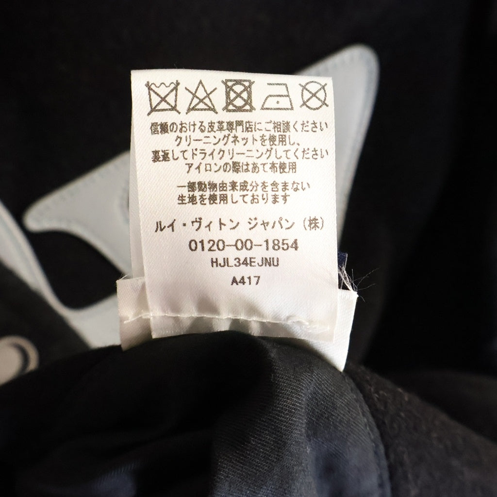 LOUIS VUITTON(ルイヴィトン) 20AW Chain Camo Varsity Jacket LVチェーンカモレザー バーシティジャケット スタジャン ブラック HJL34EJNU