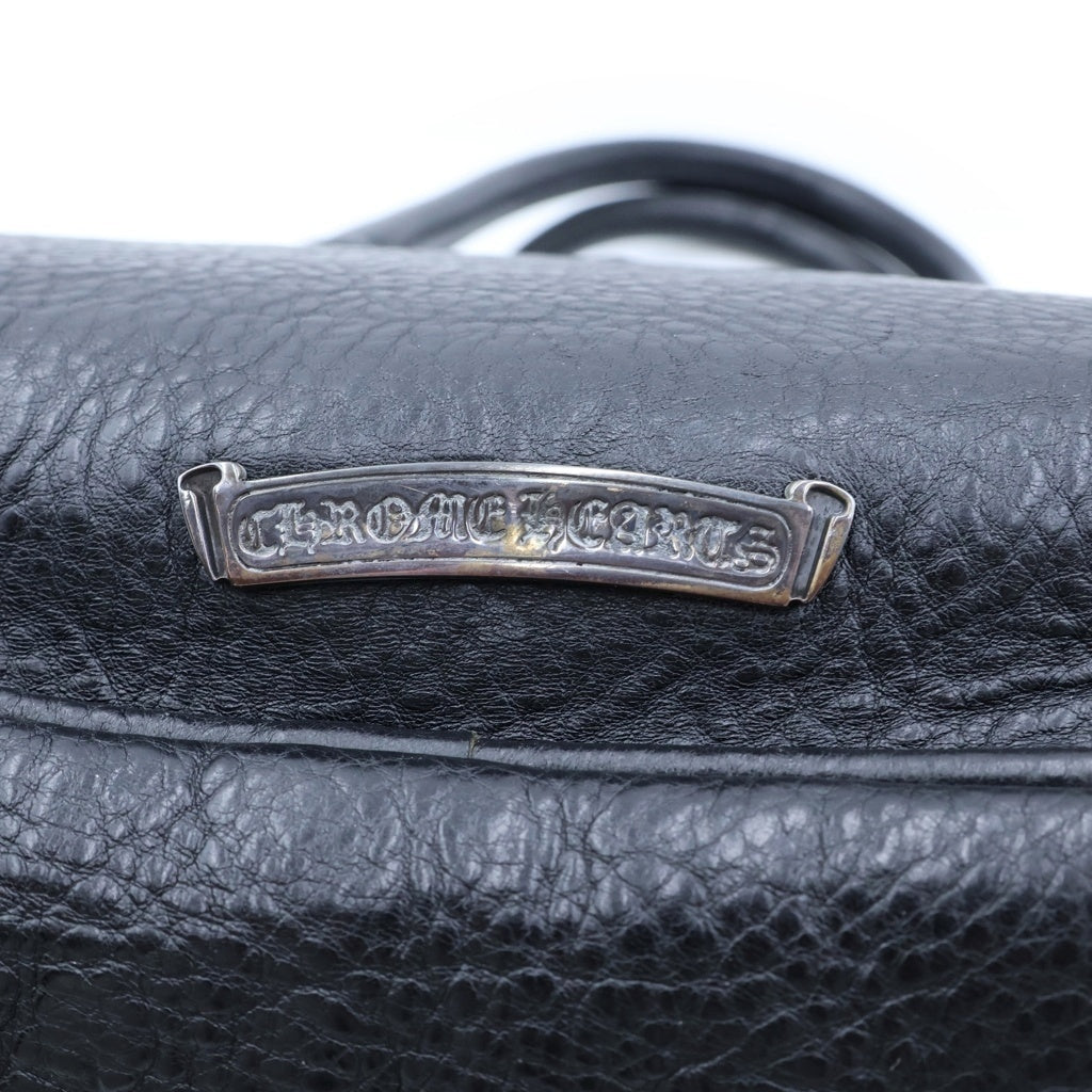CHROME HEARTS(クロムハーツ) GYM MD ジムバッグ 現行型CHチャーム付きスモールレザーハンドバッグ ブラック
