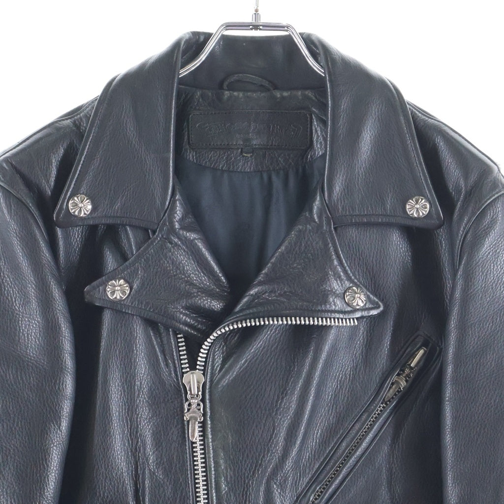 CHROME HEARTS(クロムハーツ) JJ DEAN JJディーン ダガージップライダースレザージャケット ブラック/シルバー