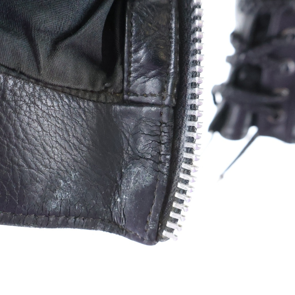 CHROME HEARTS(クロムハーツ) JJ DEAN JJディーン ダガージップライダースレザージャケット ブラック/シルバー