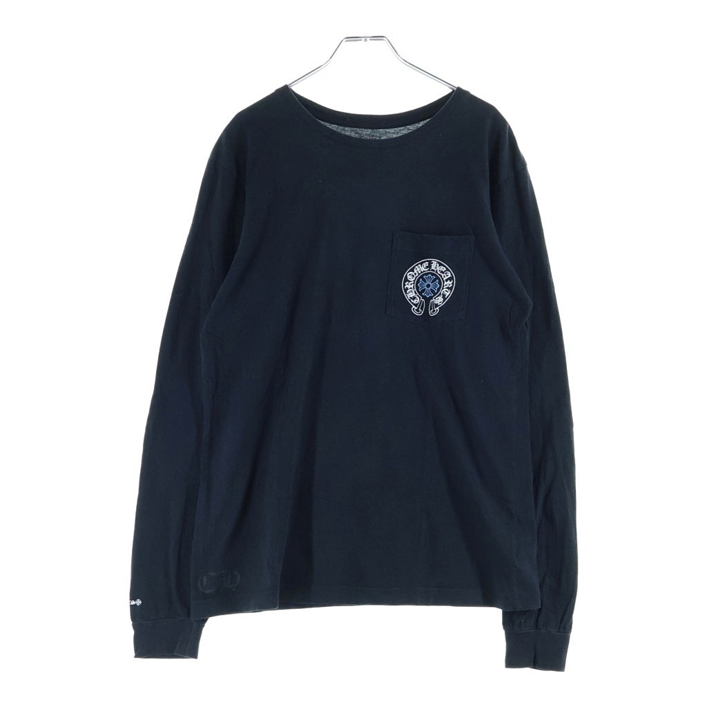 CHROME HEARTS(クロムハーツ) CH L/S 1 STAFF EXCLUSIVE ホースシュープリント長袖カットソー STAFF限定 ブラック/ブルー