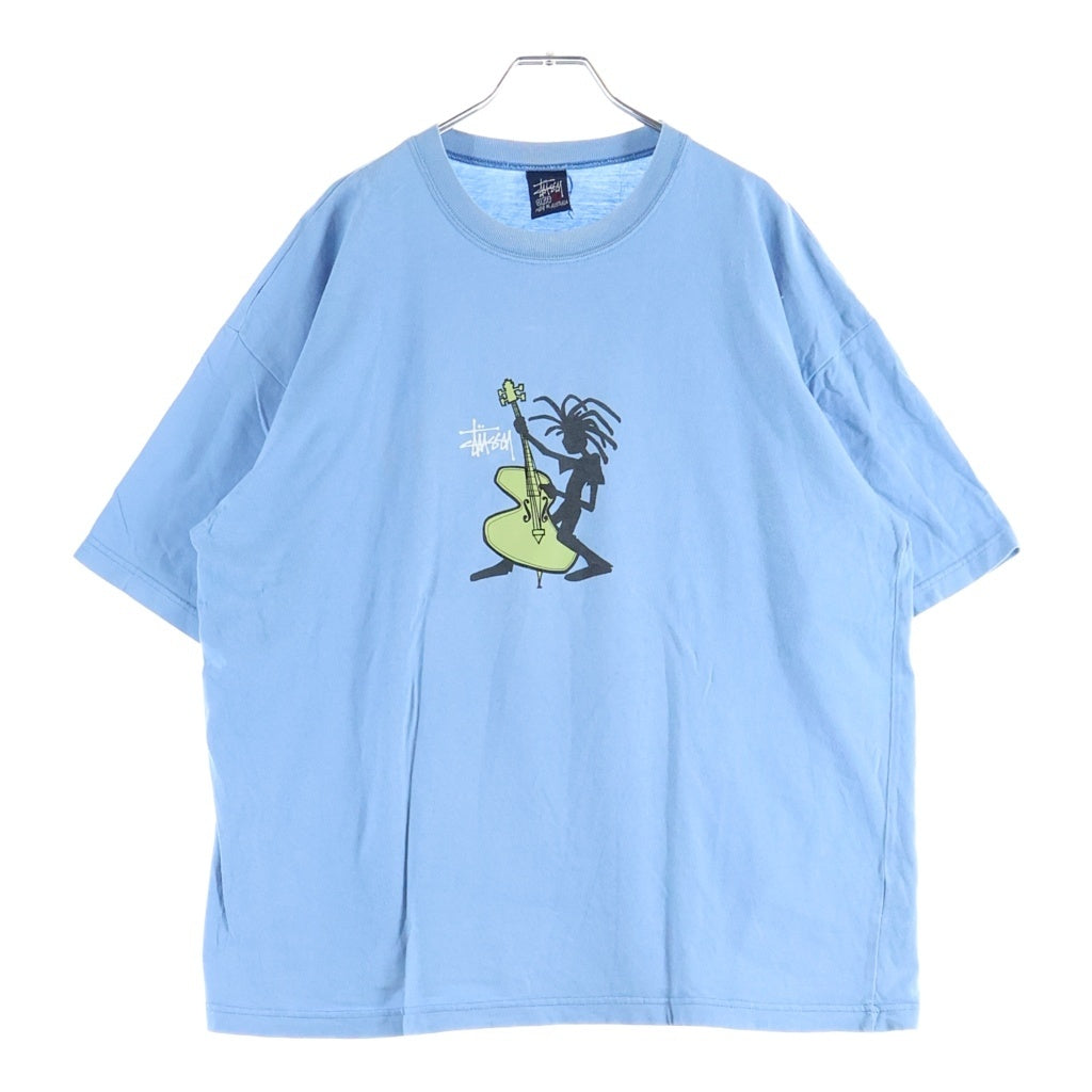 STUSSY(ステューシー) 90S OLD VINTAGE ジャズマン シャドーマン 半袖Tシャツ 紺タグ ブルー