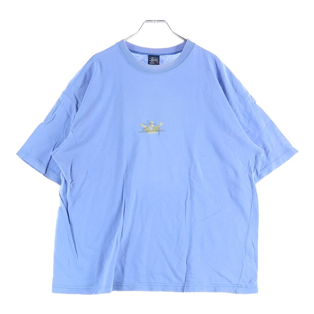 STUSSY(ステューシー) 90S OLD VINTAGE クラウン ロゴ 半袖Tシャツ 紺タグ ブルー