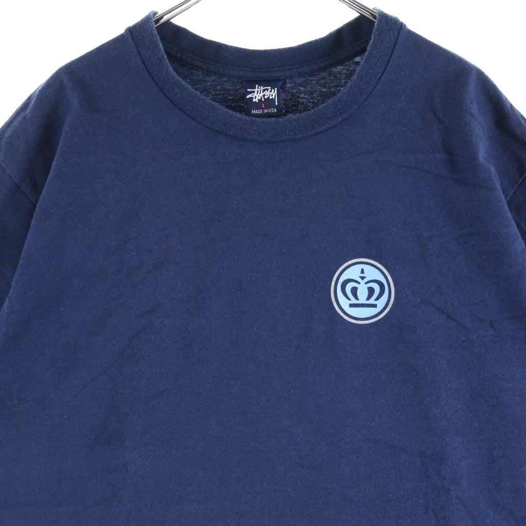 STUSSY(ステューシー) 90S OLD VINTAGE クラウン ロゴ 半袖Tシャツ 紺タグ ネイビー