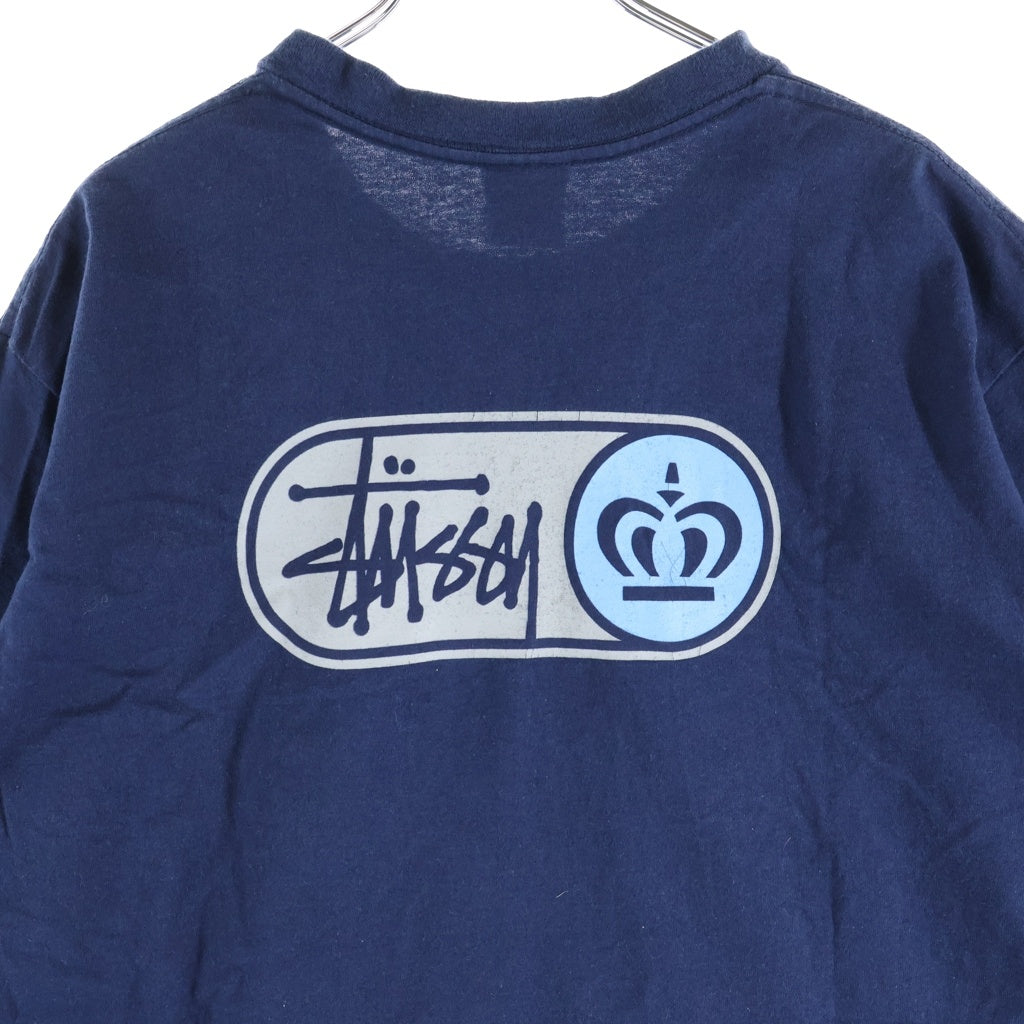 STUSSY(ステューシー) 90S OLD VINTAGE クラウン ロゴ 半袖Tシャツ 紺タグ ネイビー