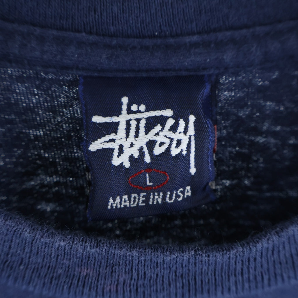 STUSSY(ステューシー) 90S OLD VINTAGE クラウン ロゴ 半袖Tシャツ 紺タグ ネイビー