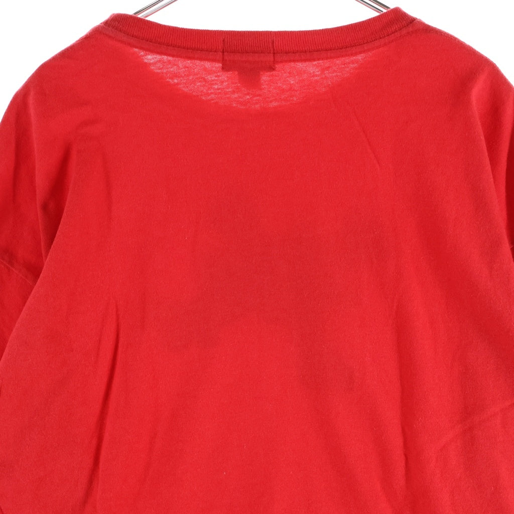 STUSSY(ステューシー) 90S OLD VINTAGE クロスボーン ワッペン 長袖Tシャツ紺タグ レッド