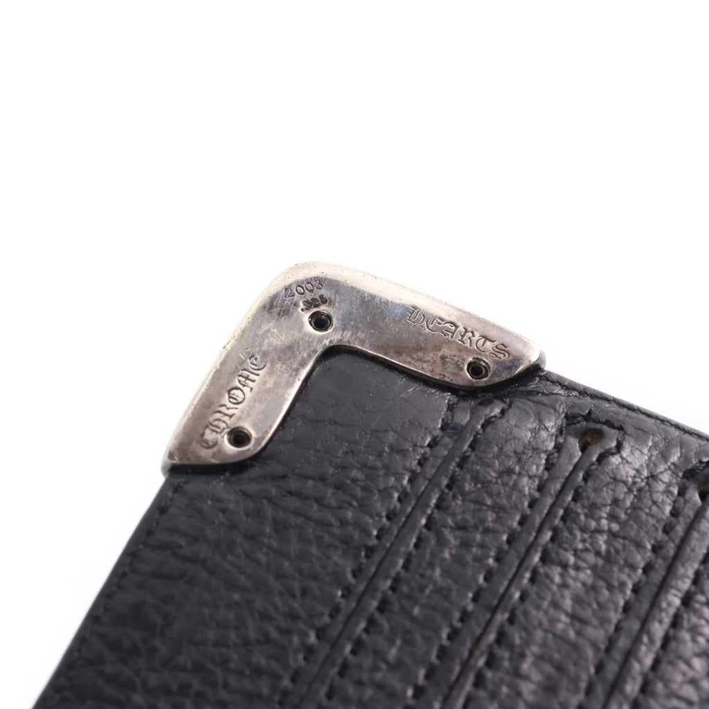 CHROME HEARTS(クロムハーツ) LNG SNGL FLD TIPS シングルフォールド ロングウォレット 長財布 ブラック
