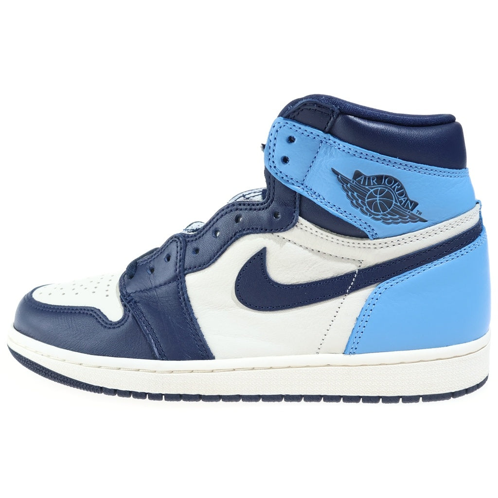 NIKE(ナイキ) AIR JORDAN1 RETRO HIGH OG OBSIDIAN エアジョーダン1 オブシディアン ハイカットスニーカー US9/27.0cm ホワイト/ブルー 555088-140
