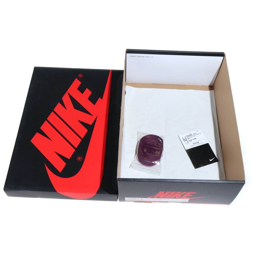 NIKE(ナイキ) AIR JORDAN 1 HIGH OG BORDEAUX エアジョーダン1 ハイカットスニーカー ボルドー US9/27.0cm ワインレッド/ホワイト 555088-611