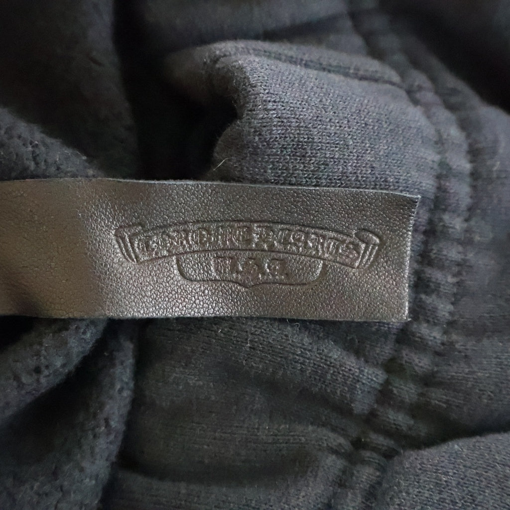CHROME HEARTS(クロムハーツ) Y NOT SLO RIDE Logo Sweat Half Pants ワイノット スローライド サイドロゴ刺繍 スウェットハーフパンツ ブラック